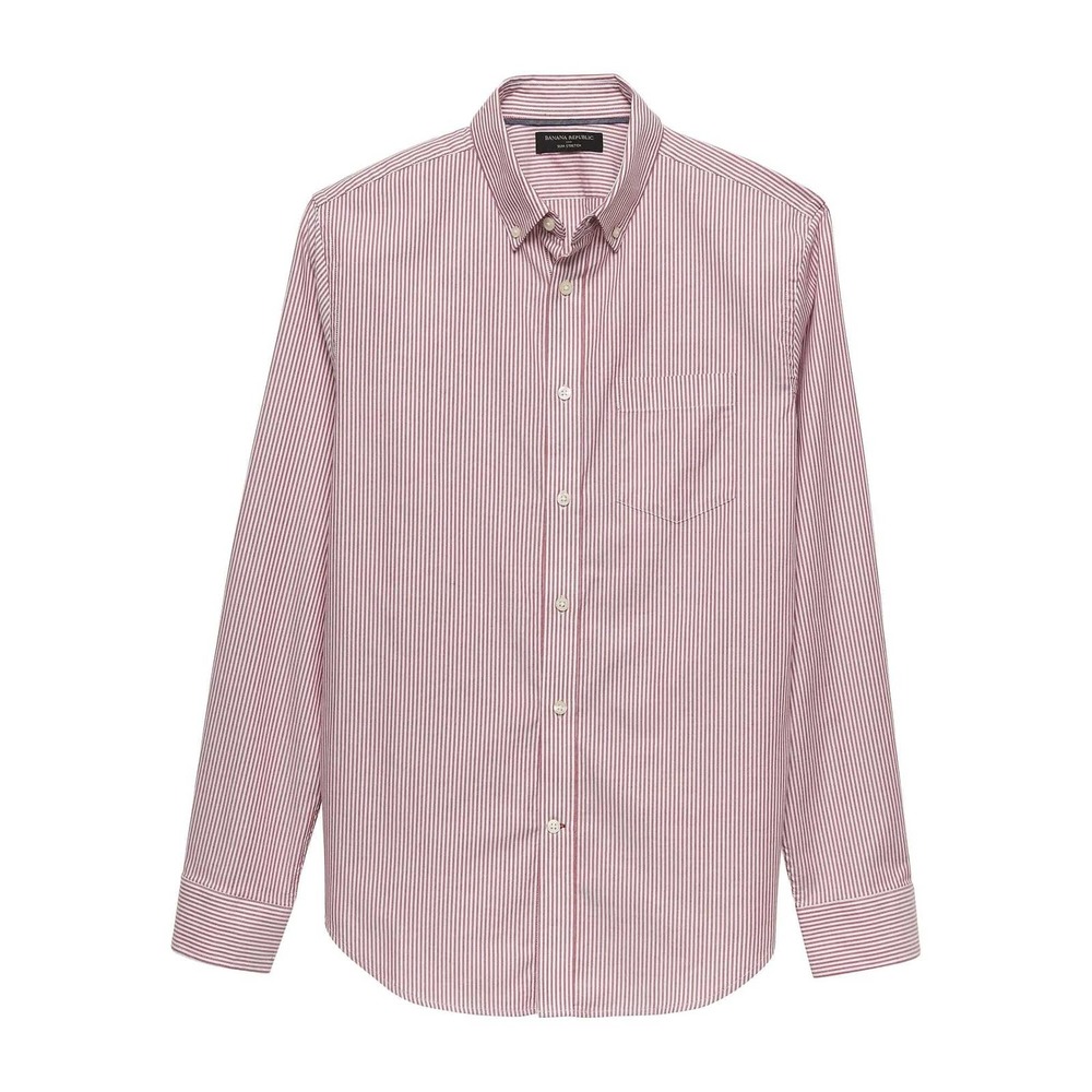 Banana Republic Slim Stretch Oxford Button Down Dress Shirt Size Men's Medium